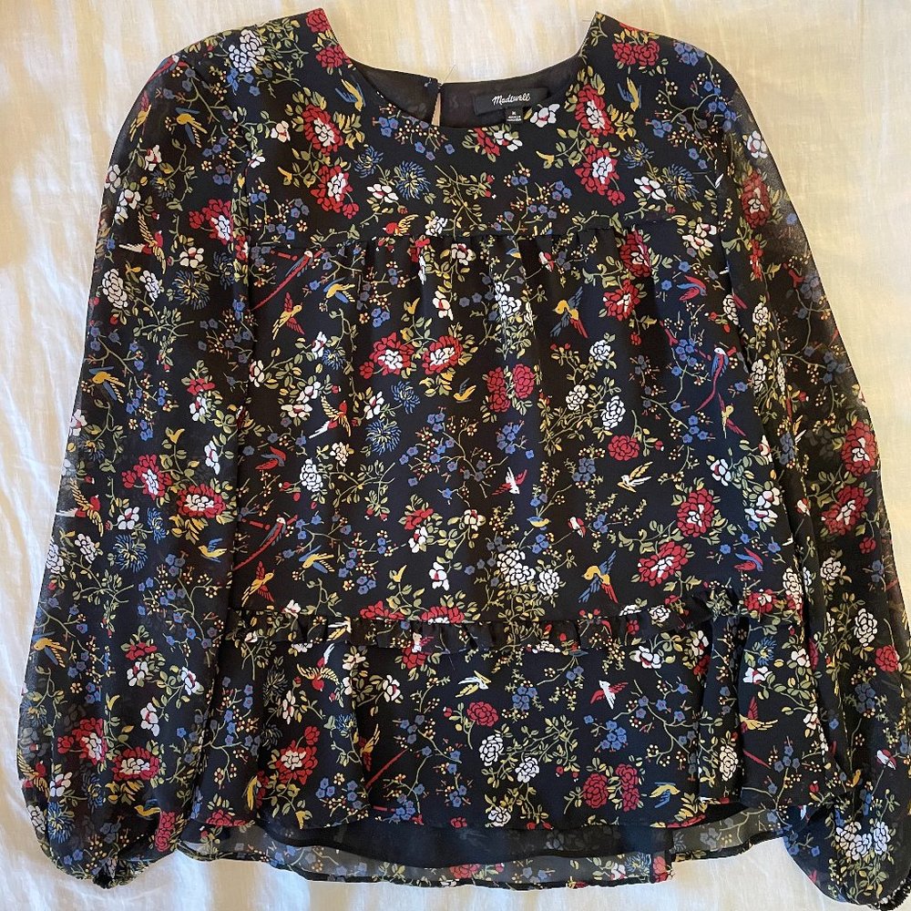 Peplum style blouse from Madewell